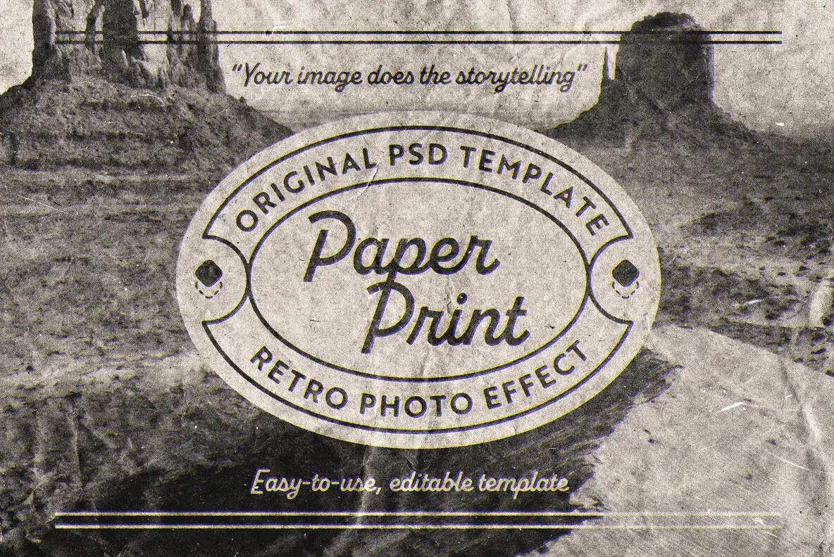 Retro Paper Print Effect