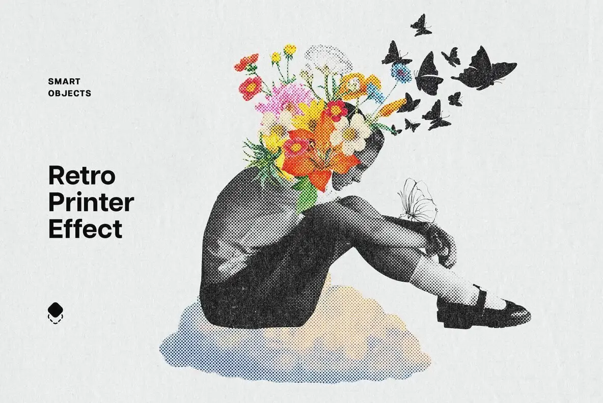 Retro Printer Design Effect