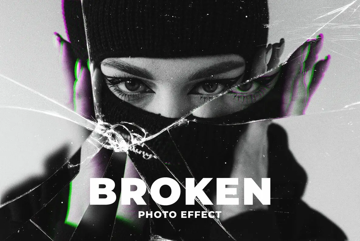 Broken Glass Photo Effect