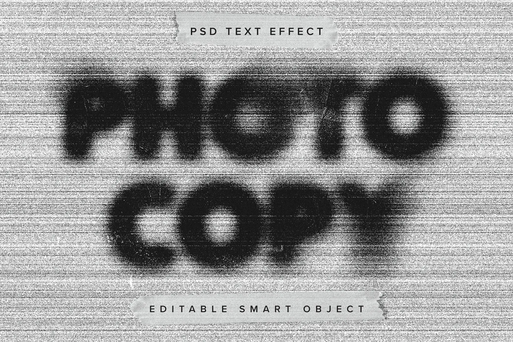 Gritty Photocopy Text Effect Mockup