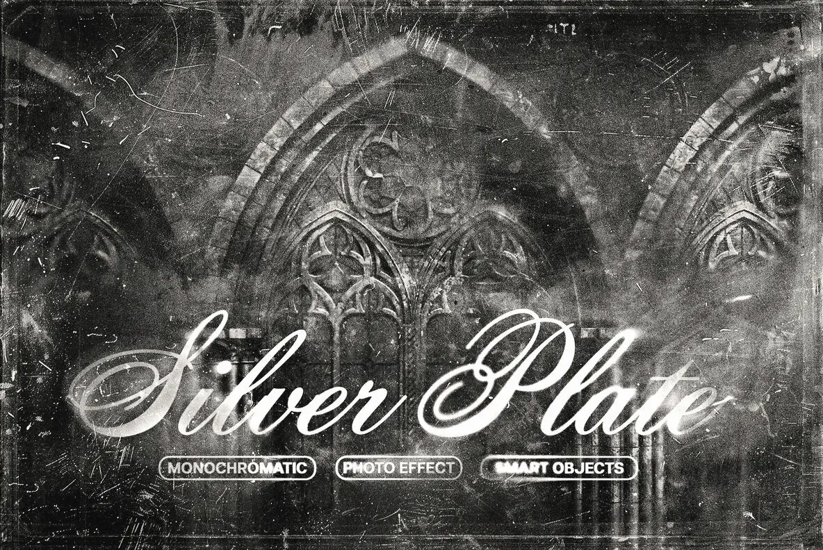 Silver Plate Photo Effect