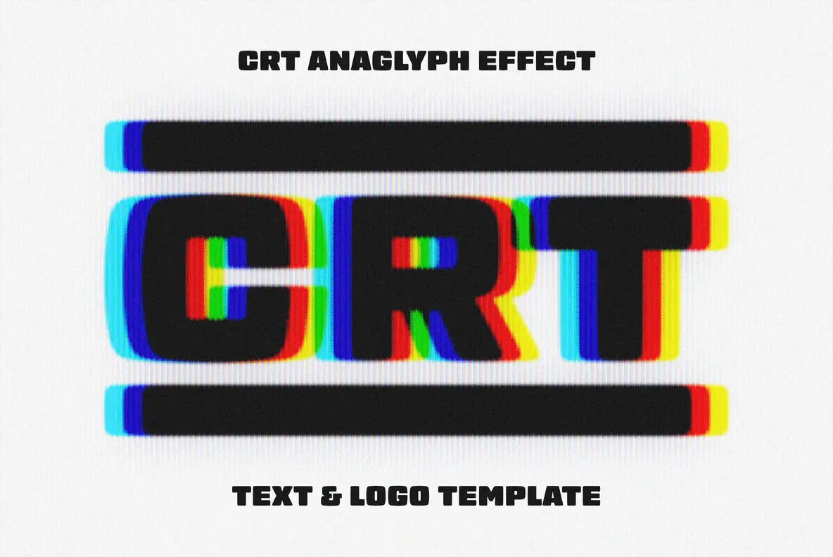 CRT Anaglyph Text Effect