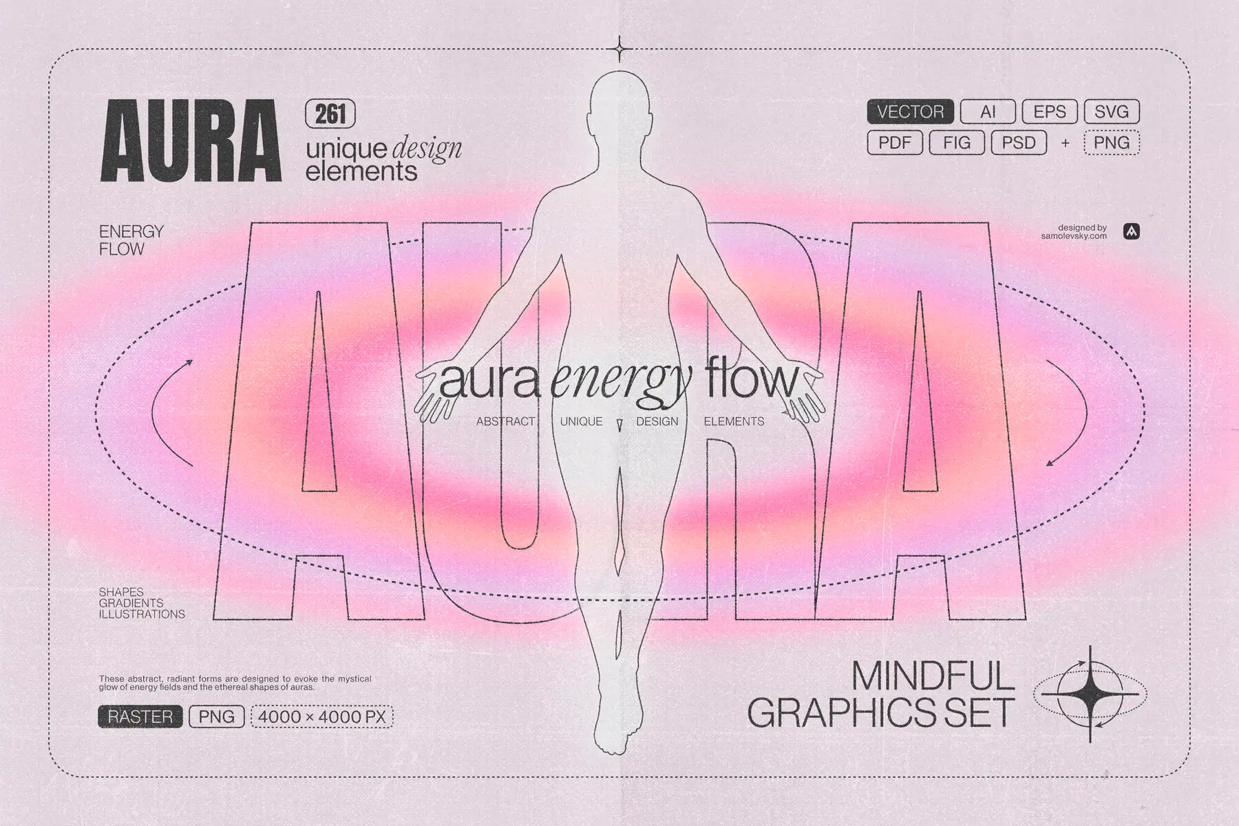Aura Energy Flow - Mindful Abstract Graphics Pack
