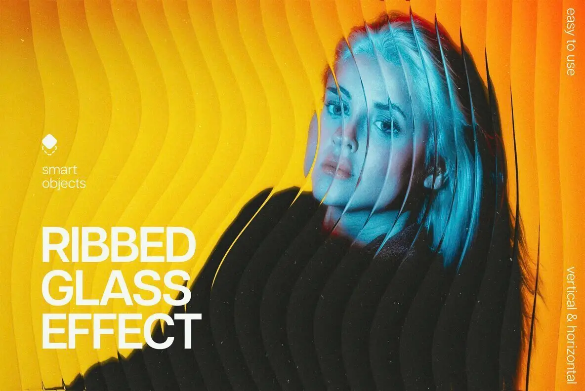 Ribbed Glass Photo Effect