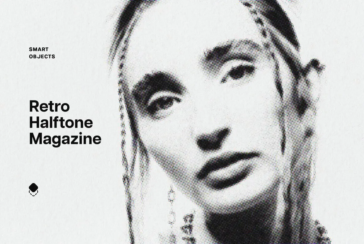 Retro Halftone Magazine Photo Effect