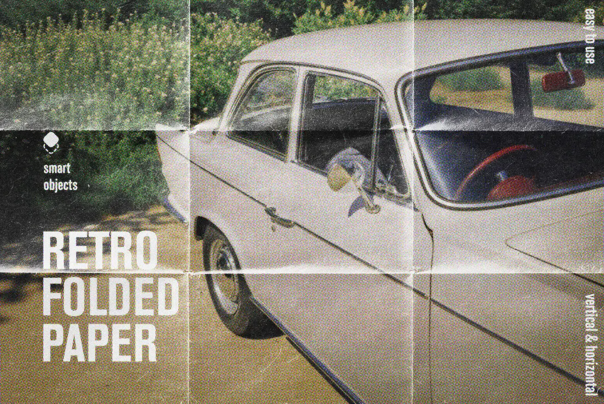 Folded Paper Retro Effect