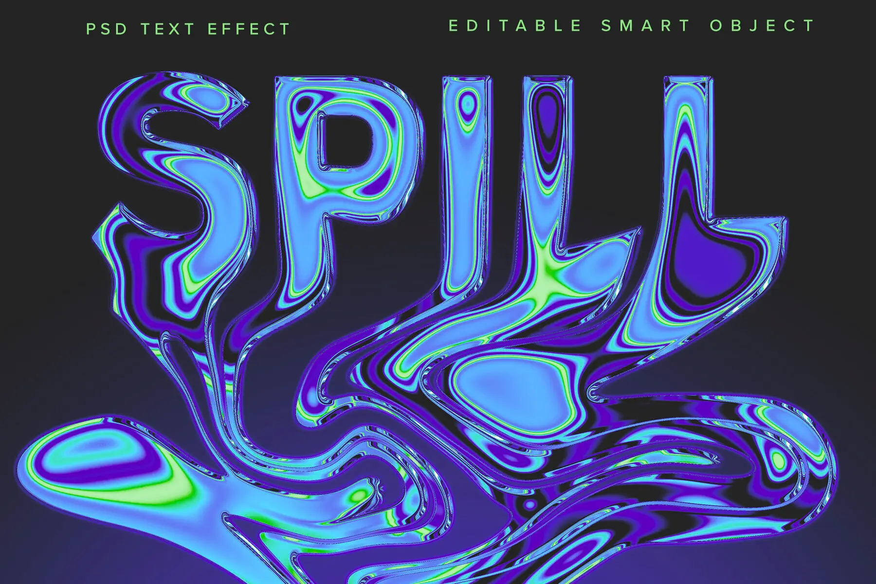 Melting Text Effect Mockup