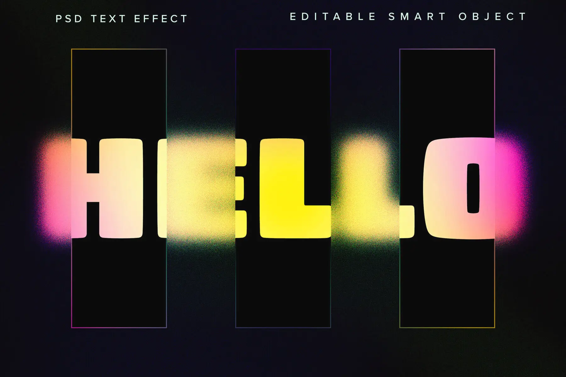 Frosted Glass Texture Text Effect Mockup