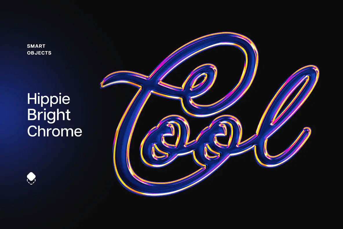 Hippie Bright Chrome Text Effect