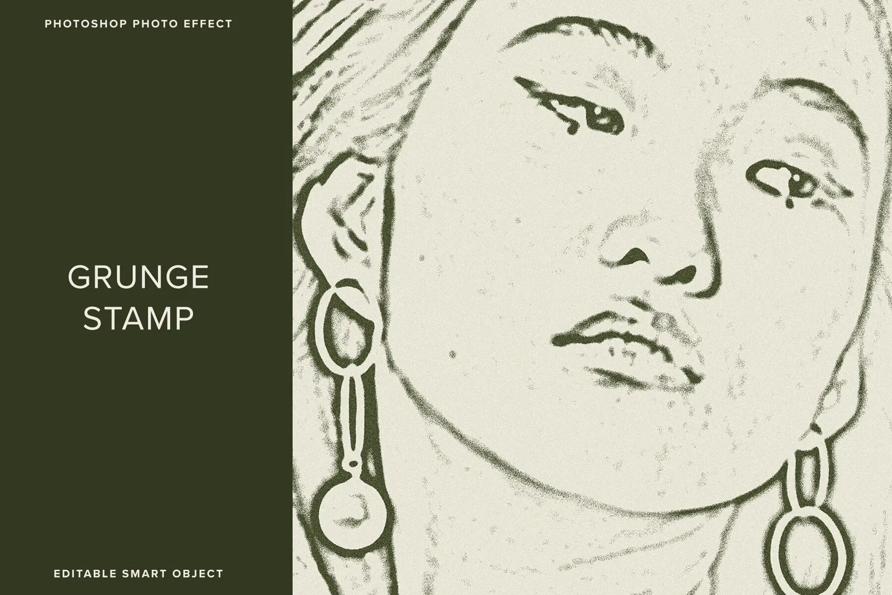 Grunge Stamp Image Effect Mockup