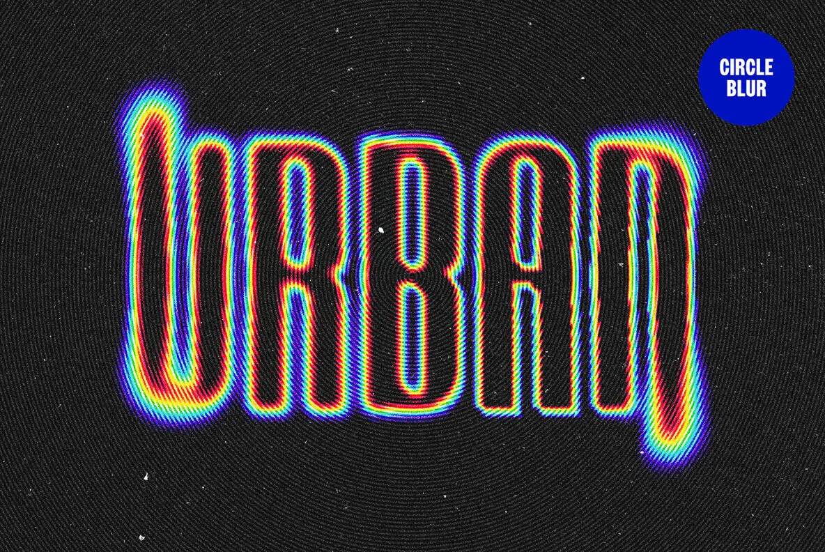 Circle Blur Text and Logo Effect