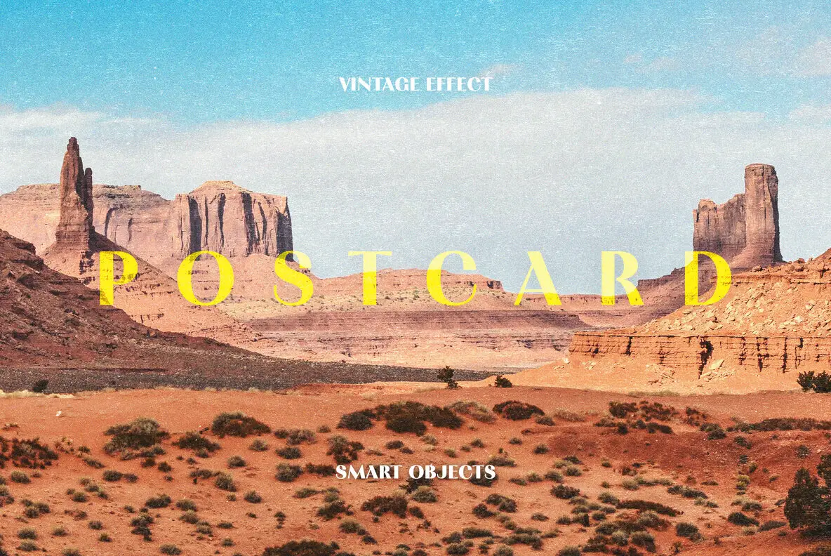 Authentic Postcard Photo Effect