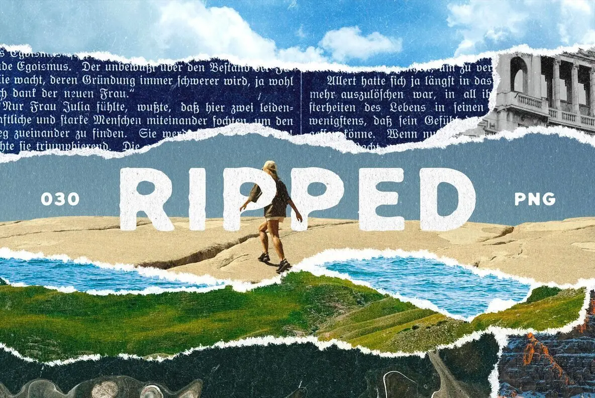 Ripped Paper Elements Collection