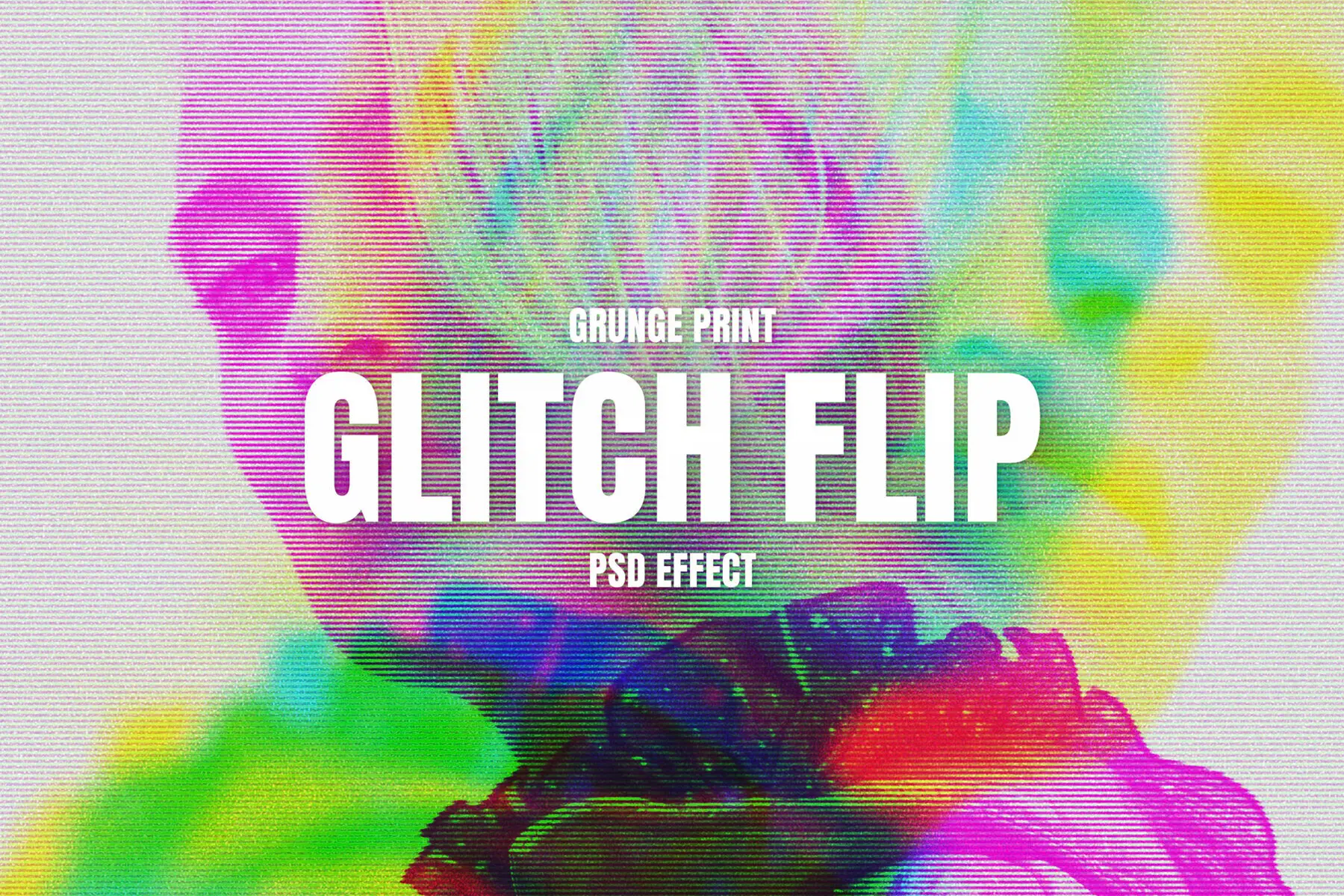 Glitched Image Effect Mockup