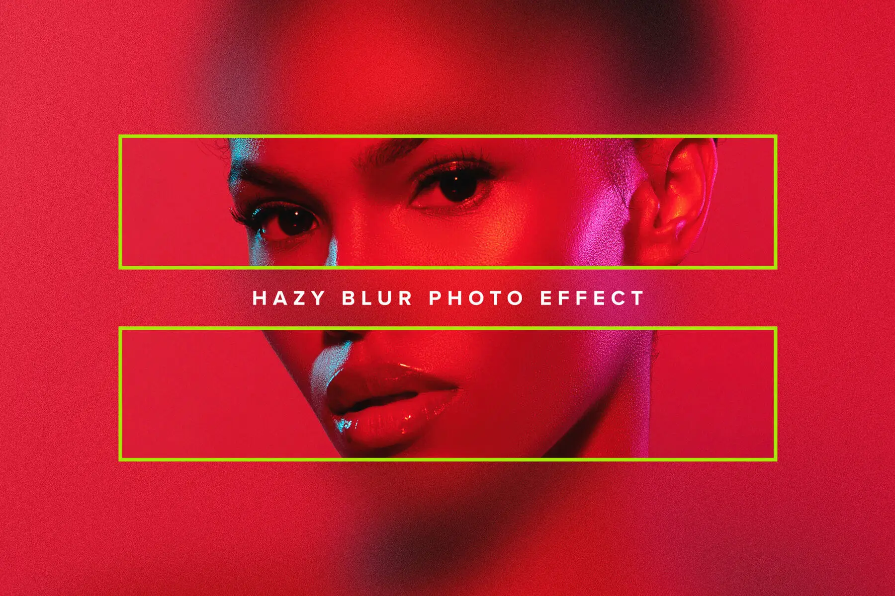 Soft Haze Image Effect Mockup