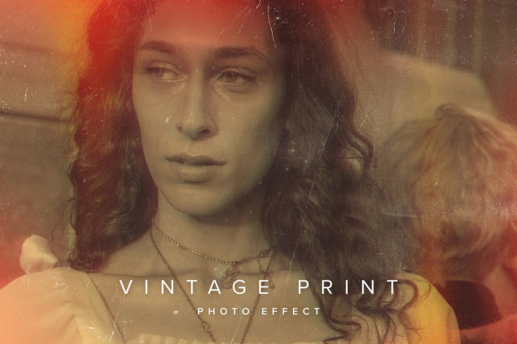 Worn Vintage Image Effect Mockup