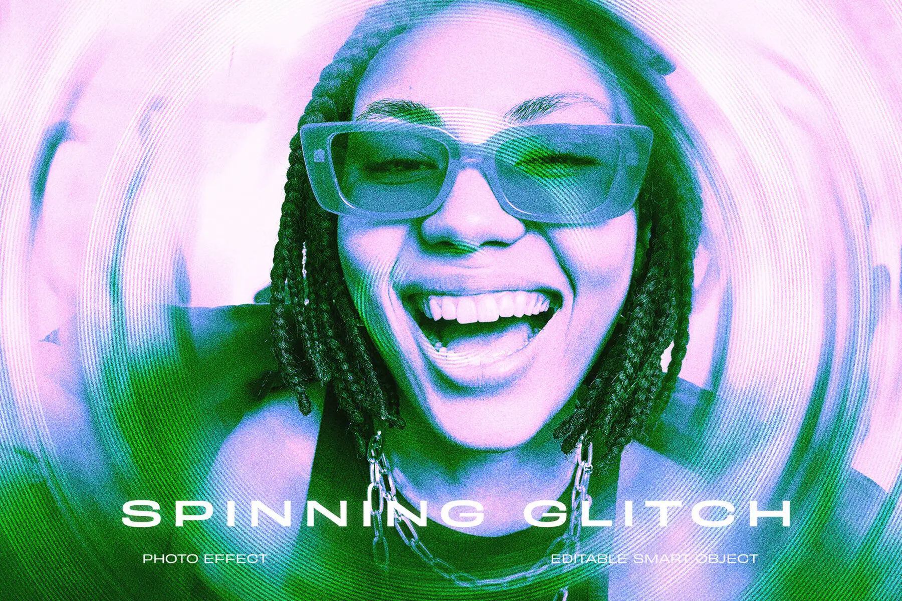 Spinning Blur Image Effect Mockup