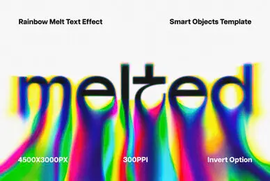 Rainbow Melt Text Effect