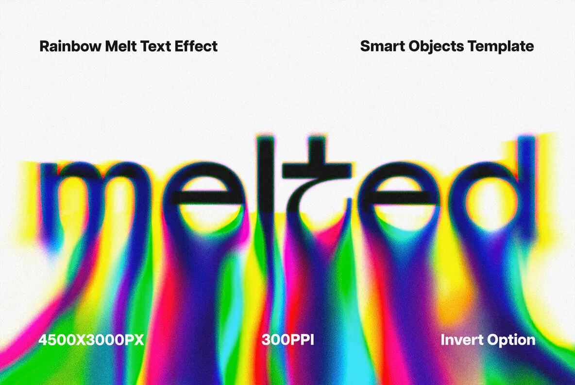 Rainbow Melt Text Effect