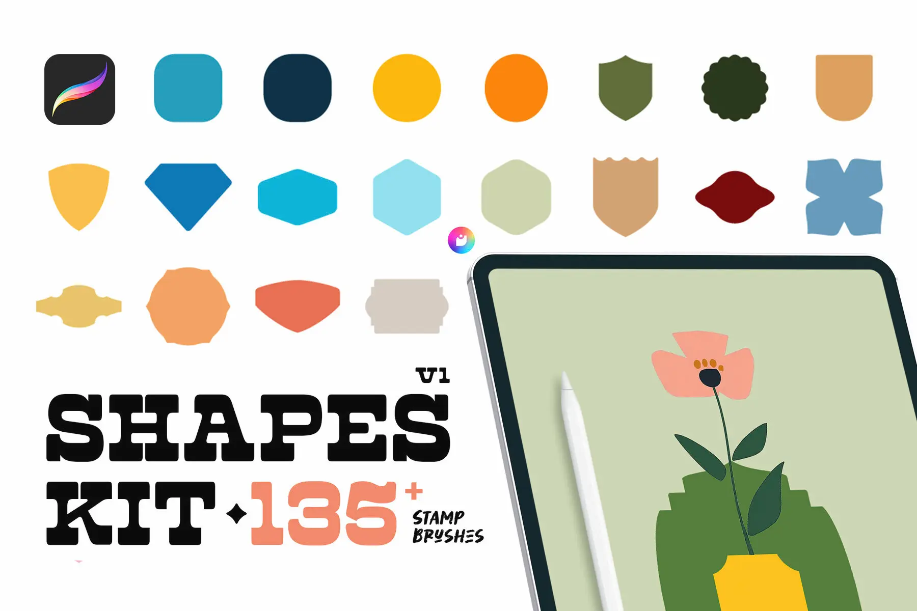 Shapes Kit Procreate Stamp Brushes