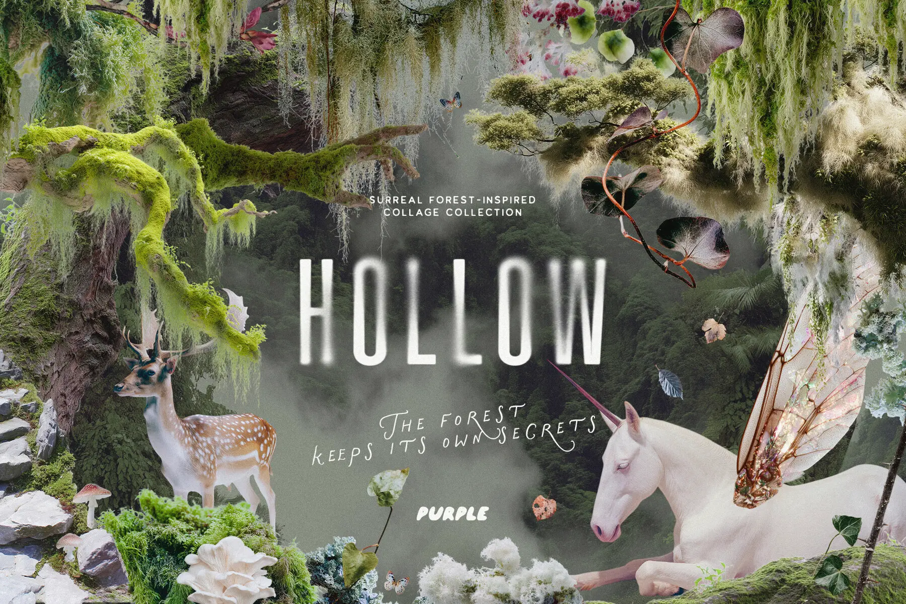 Hollow Mystical Forest Collage Pack