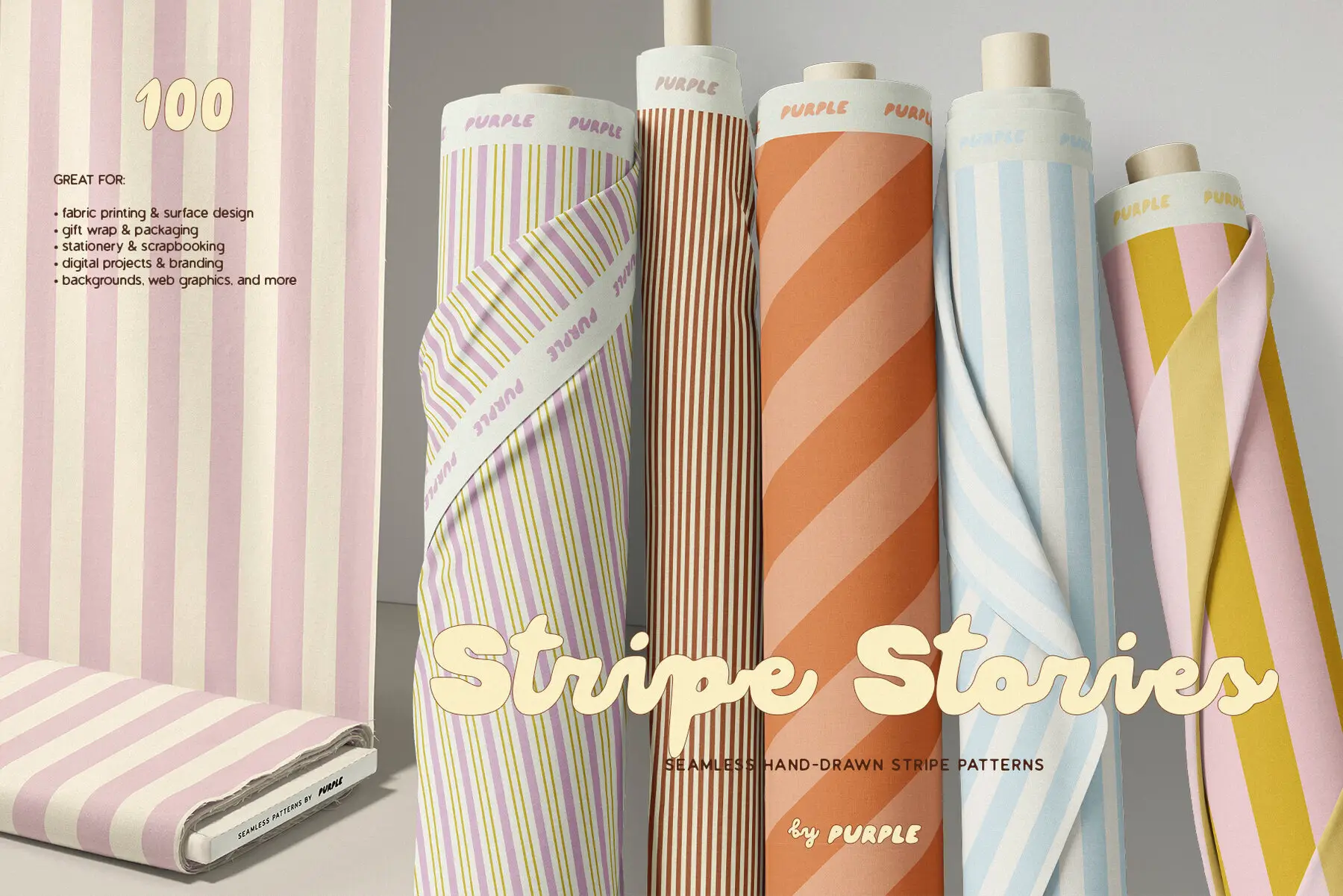 Stripe Stories - Seamless Patterns