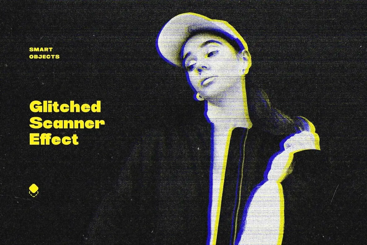 Glitched Scanner Photo Effect