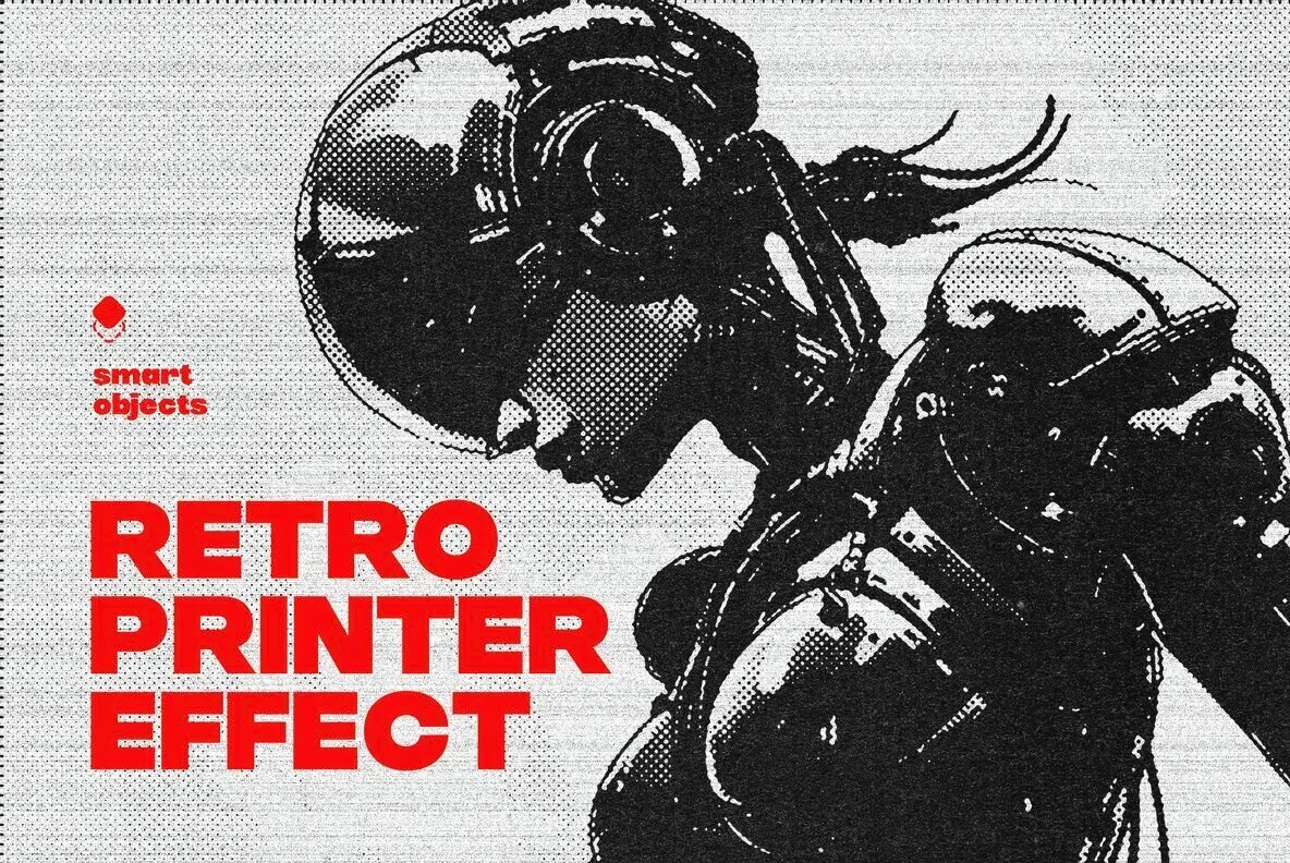 Retro Printer Design Effect