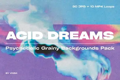 Acid Dreams   Psychedelic Grainy Backgrounds Pack