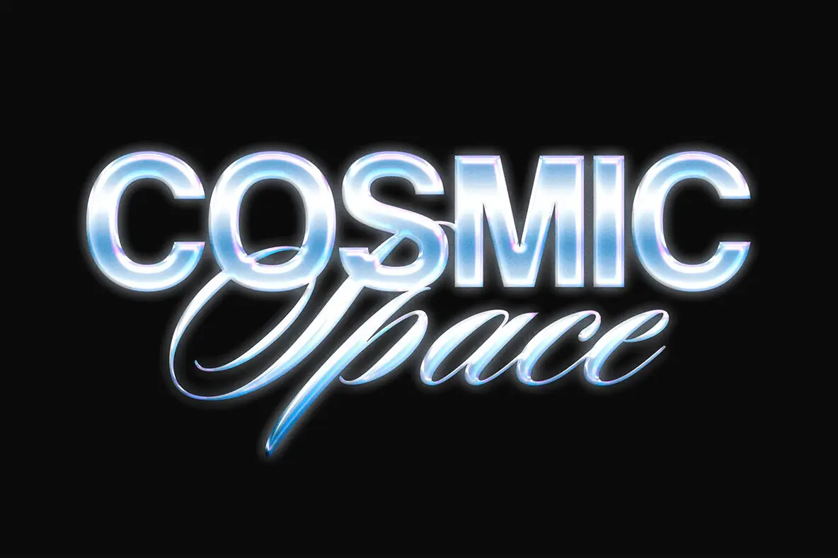 Chromatic Text Effect Bundle Photoshop