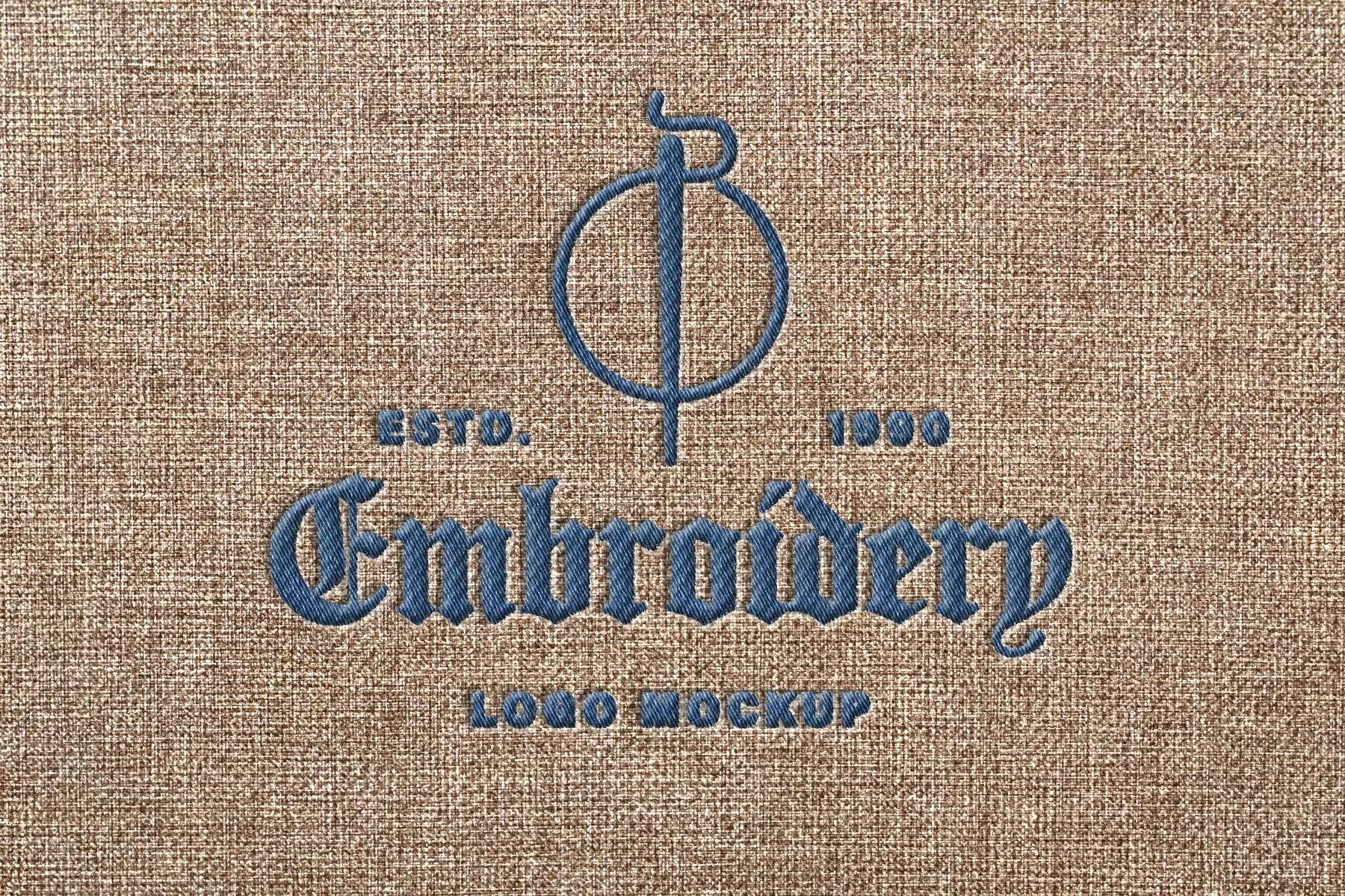 Realistic Embroidery Logo Mockup