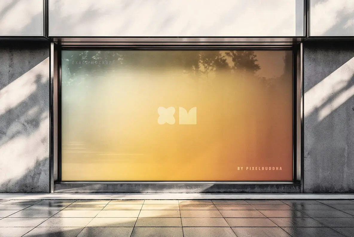 Storefront Window Billboard Mockup