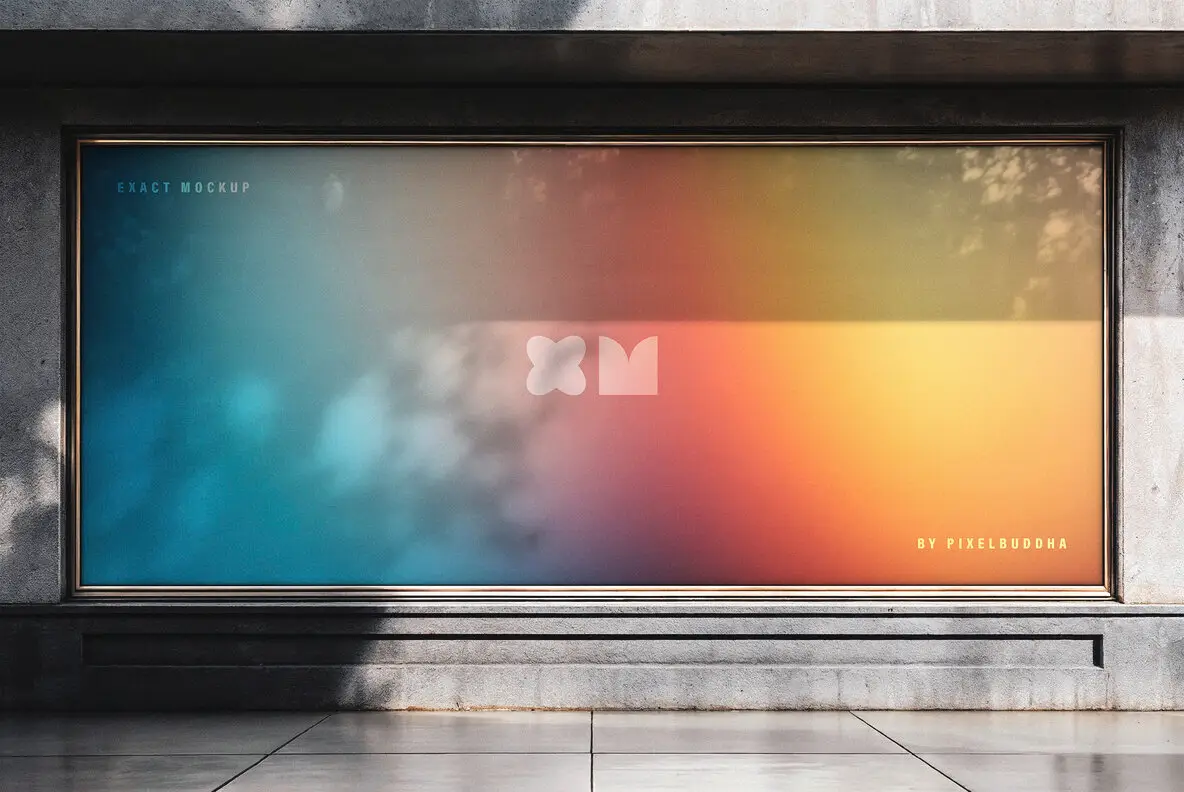 Storefront Window Billboard Mockup