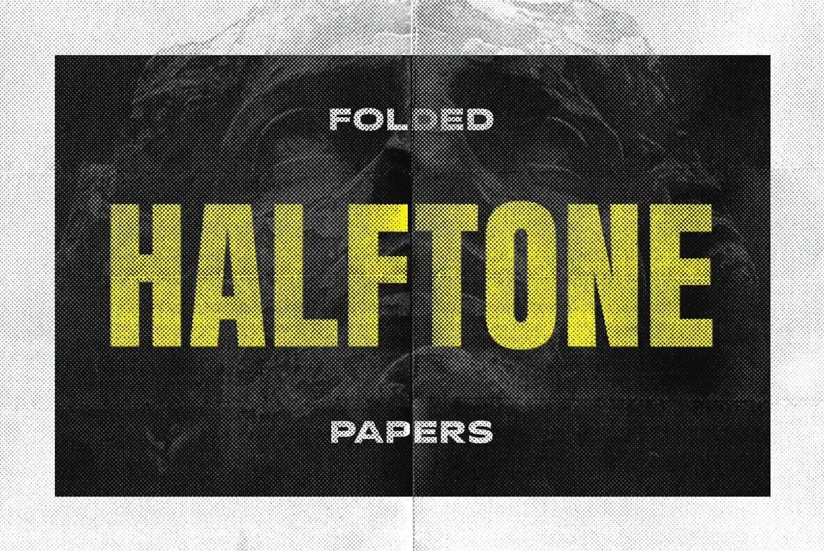 Folded Halftone Textures Collection