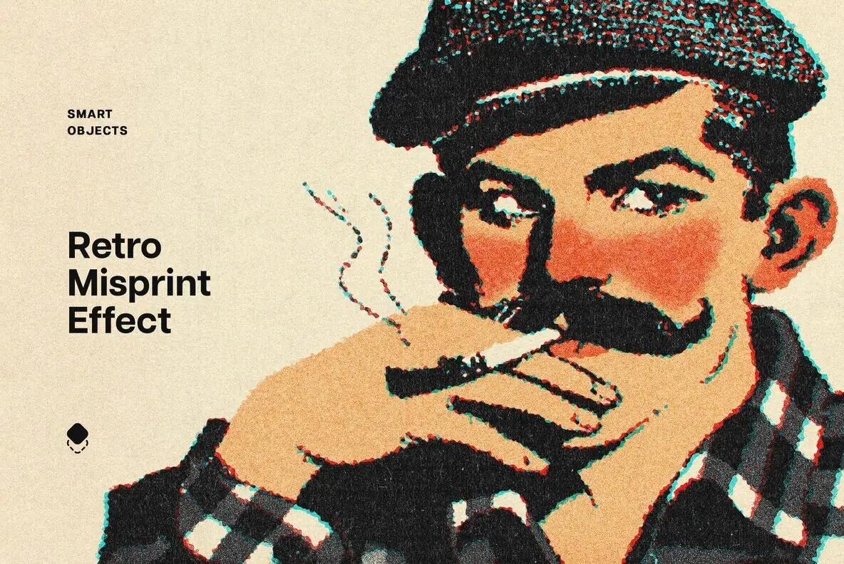 Retro Misprint Design Effect