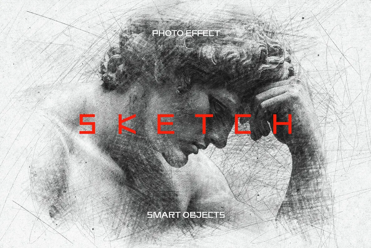 B and W Sketch Photo Effect