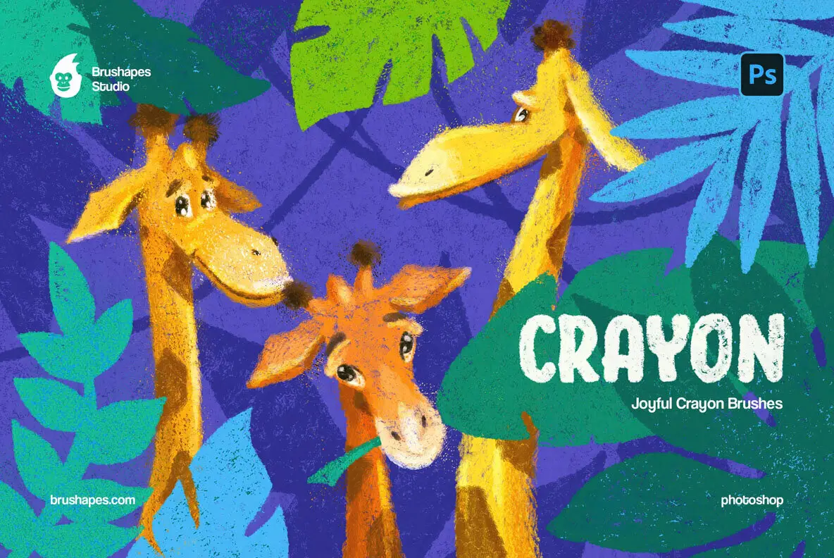 Joyful Crayon Photoshop Brushes