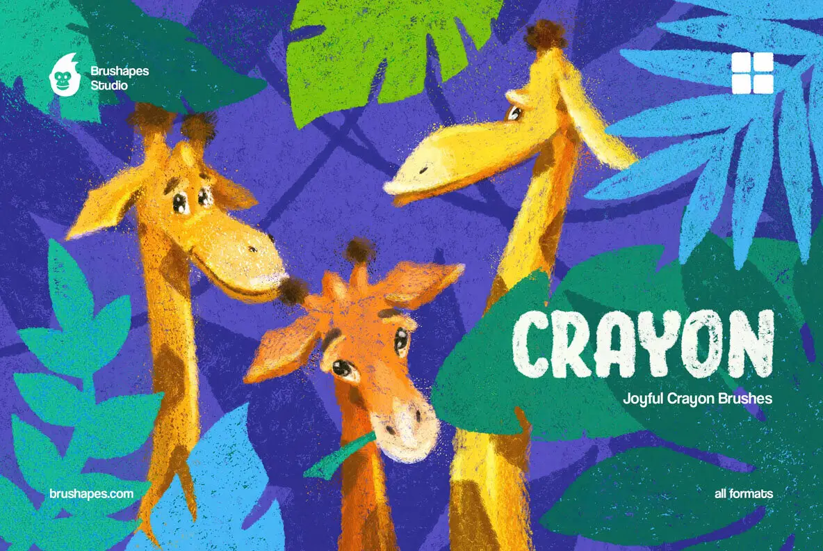 Joyful Crayon Multi App Brushes