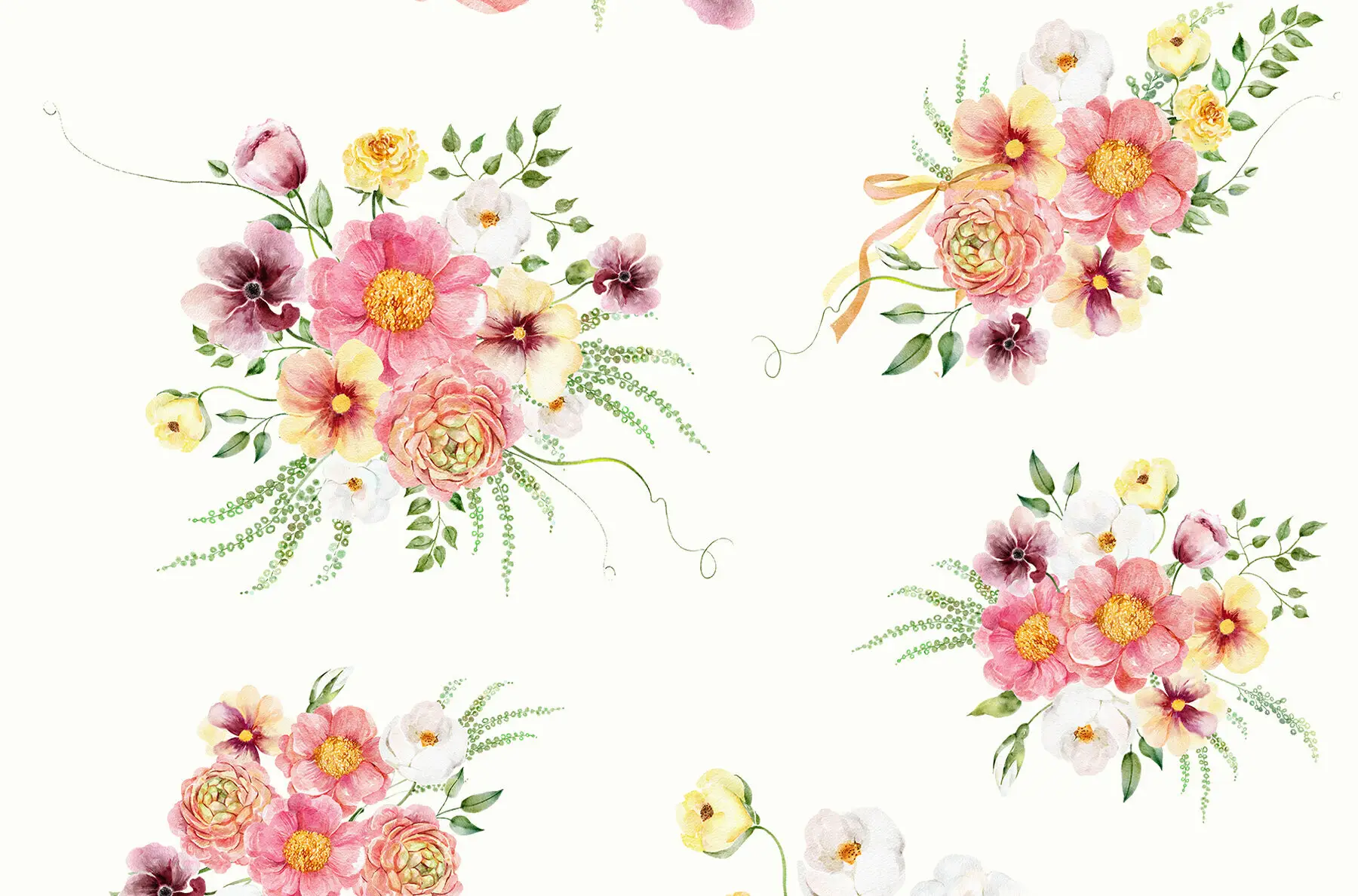 APRIL - Watercolor Spring Collection Illustrations - YouWorkForThem
