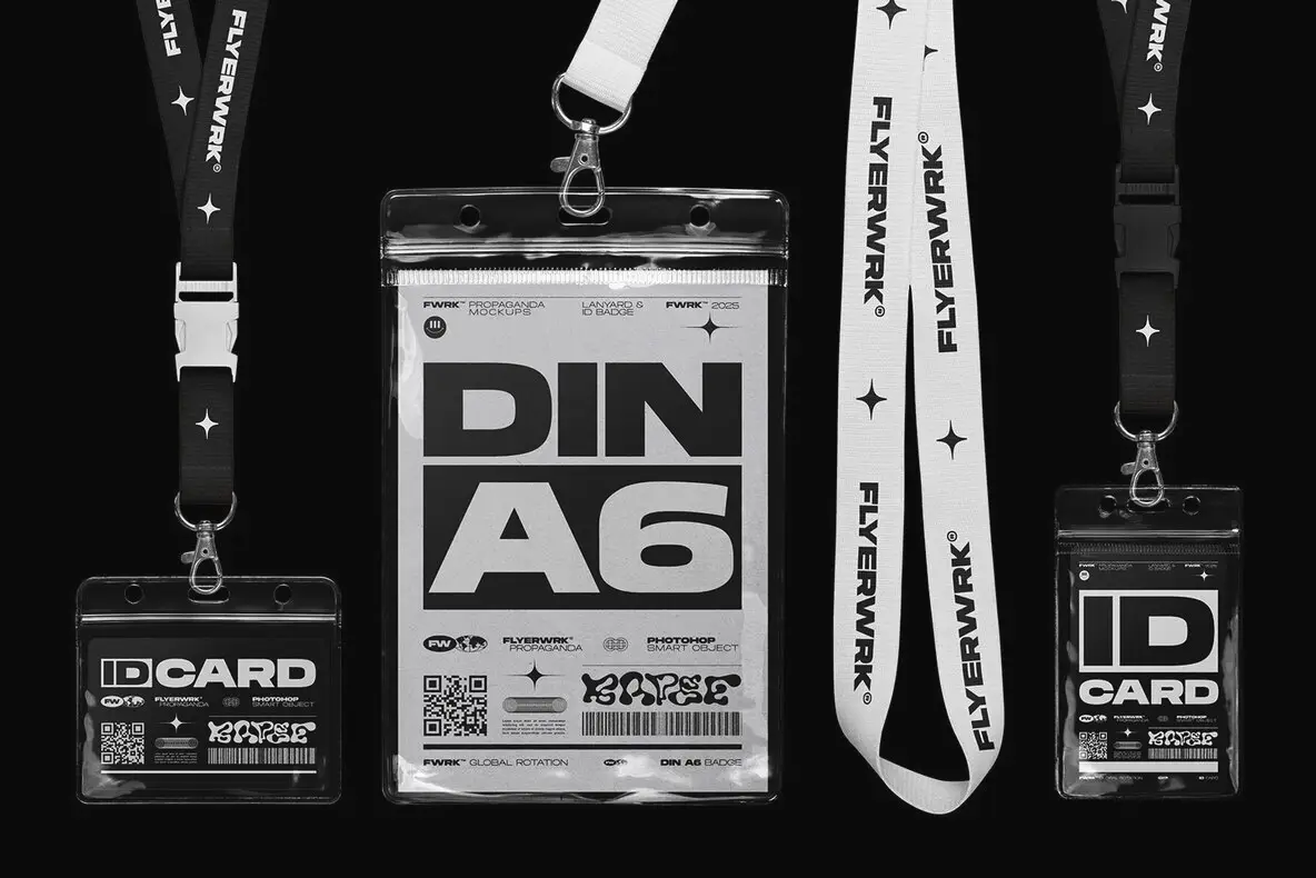 Authentic Lanyard & ID Badge Mockup