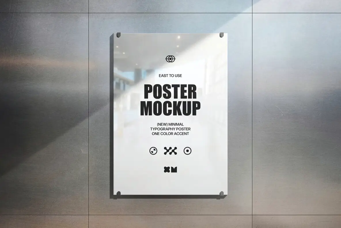 Glass Poster Mockup