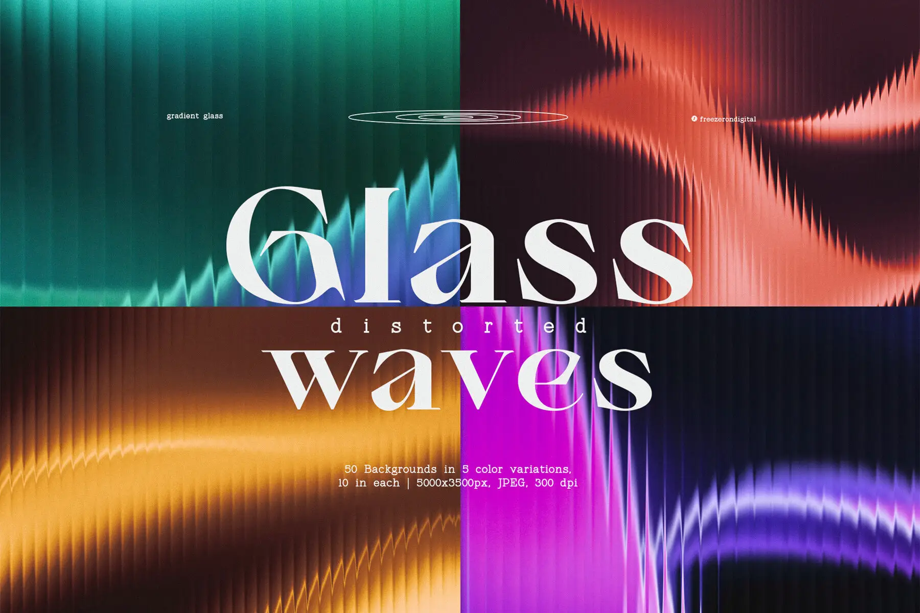 Glass Distorted Waves Backgrounds