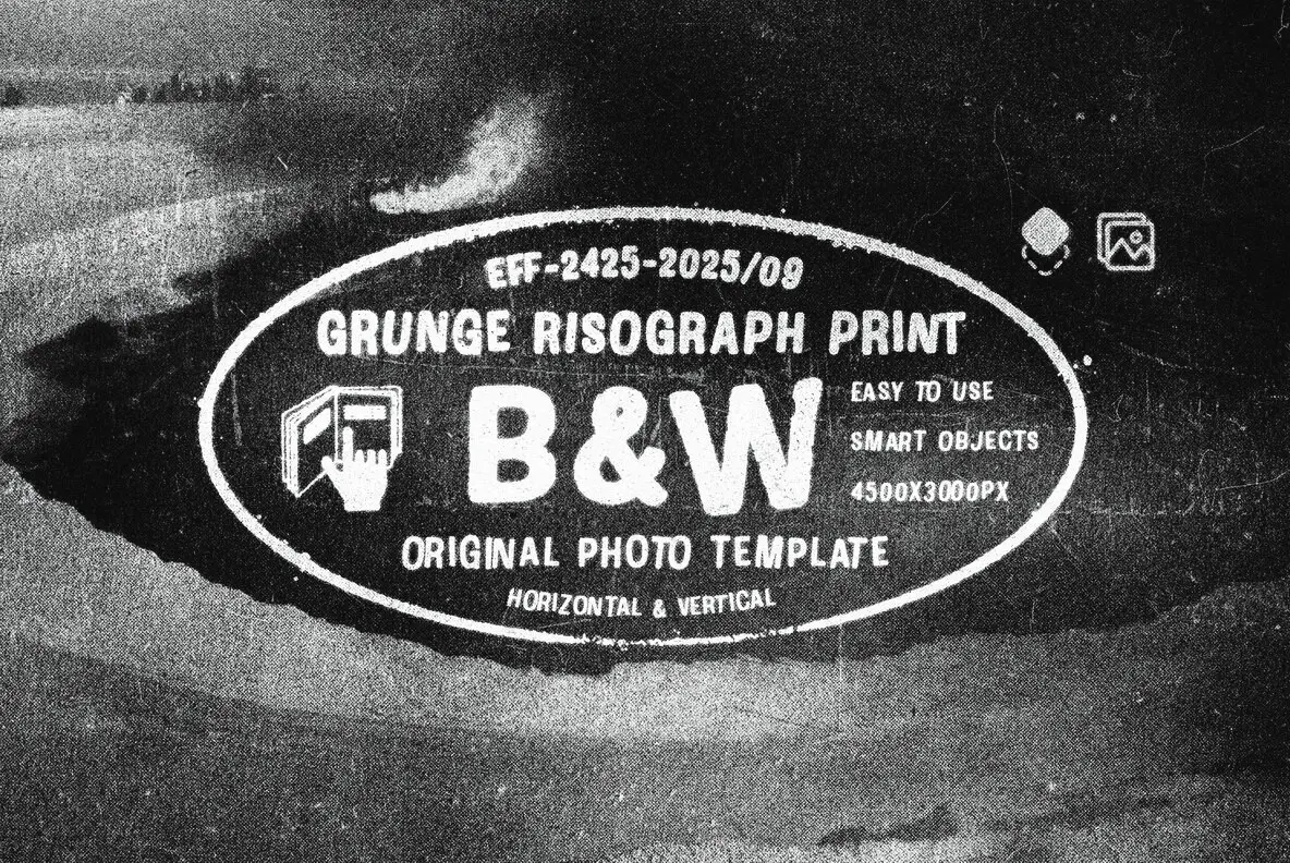 Grunge Riso Photo Effect