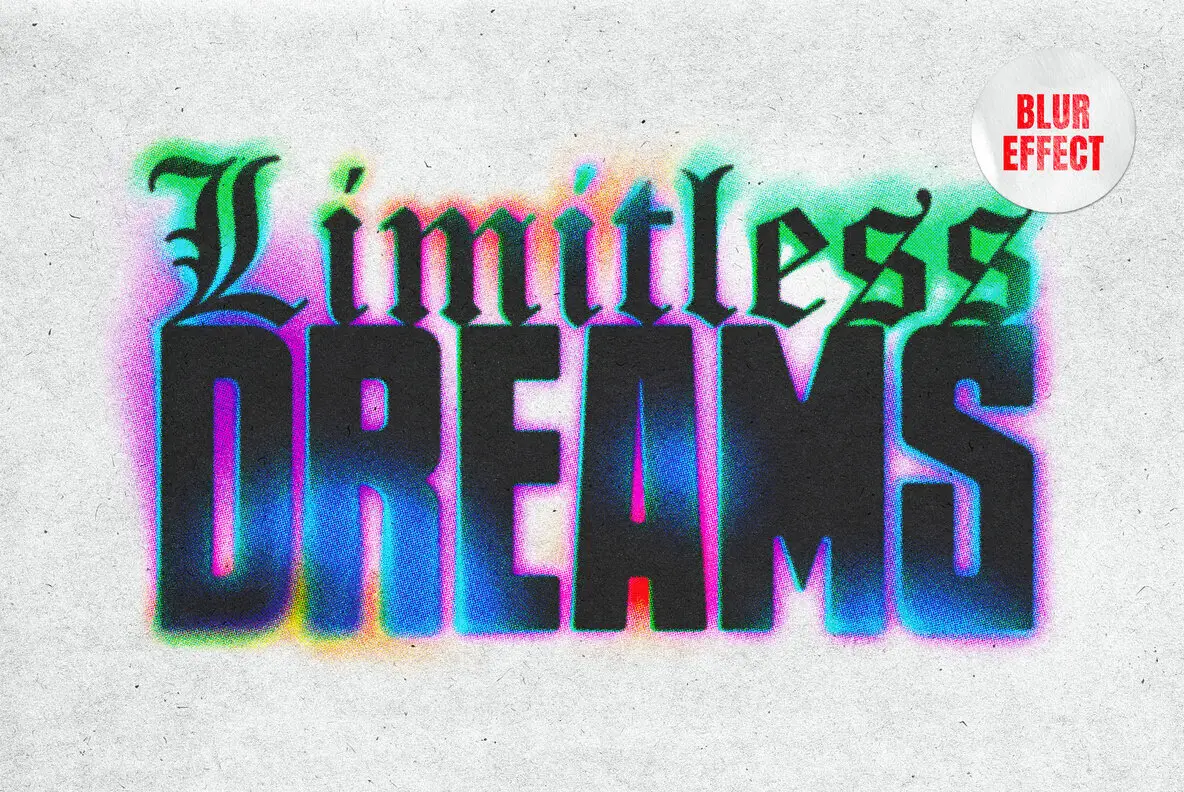 Color Blur Text and Logo Effect