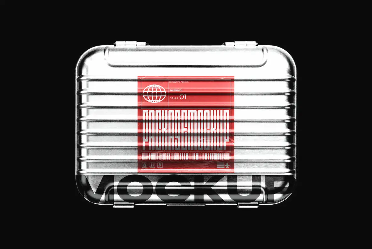 Metal Case Package Mockup