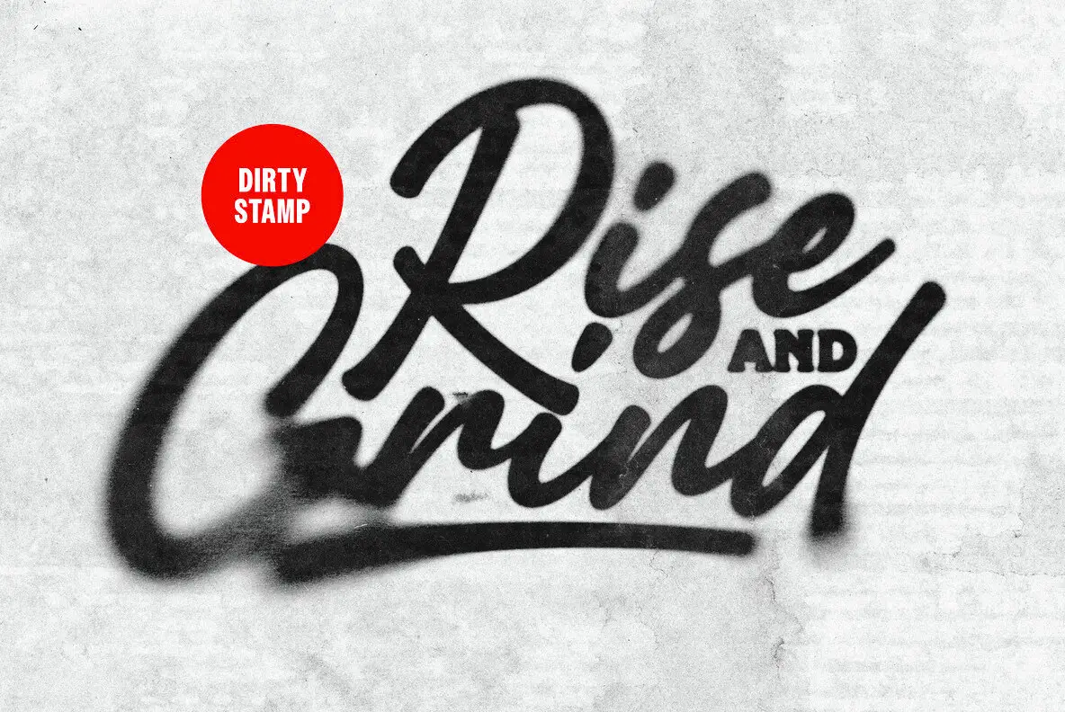 Dirty Stamp Text and Logo Effect