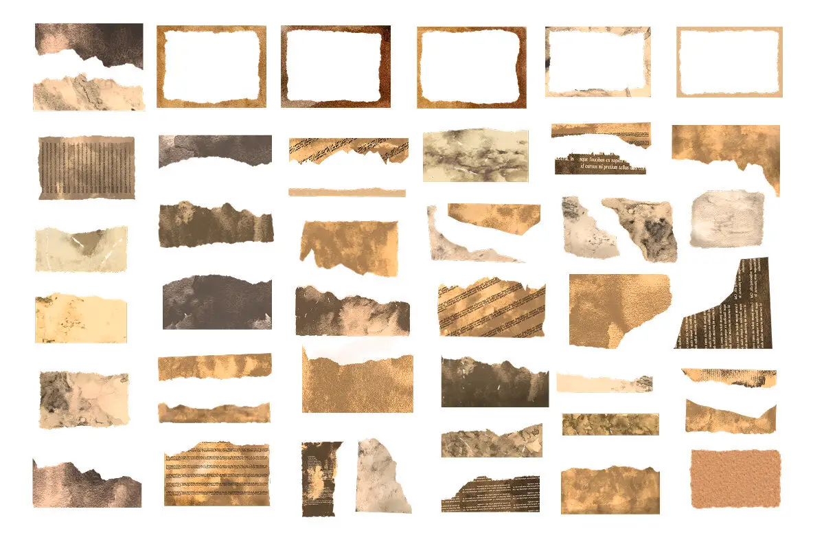 Textured Cut out Papers Pack