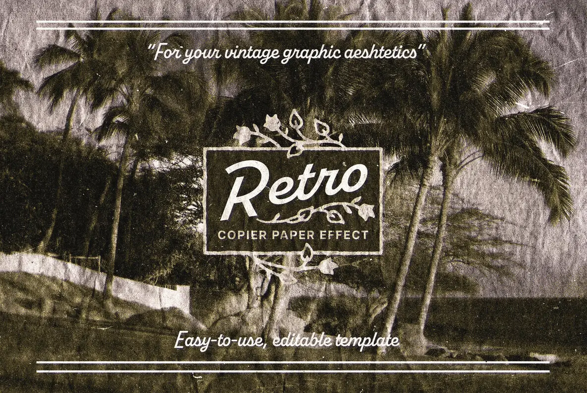 Retro Copier Photo Effect