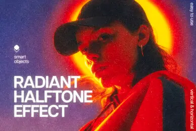 Radiant Halftone Photo Effect