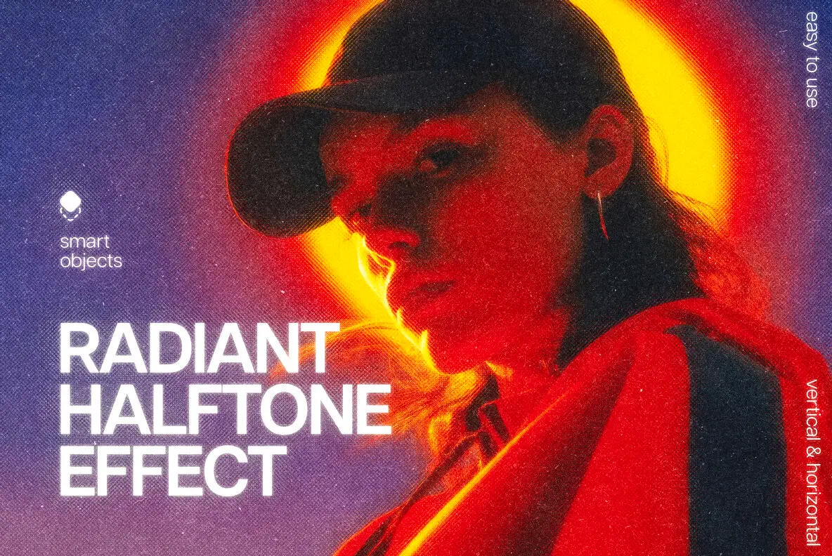 Radiant Halftone Photo Effect